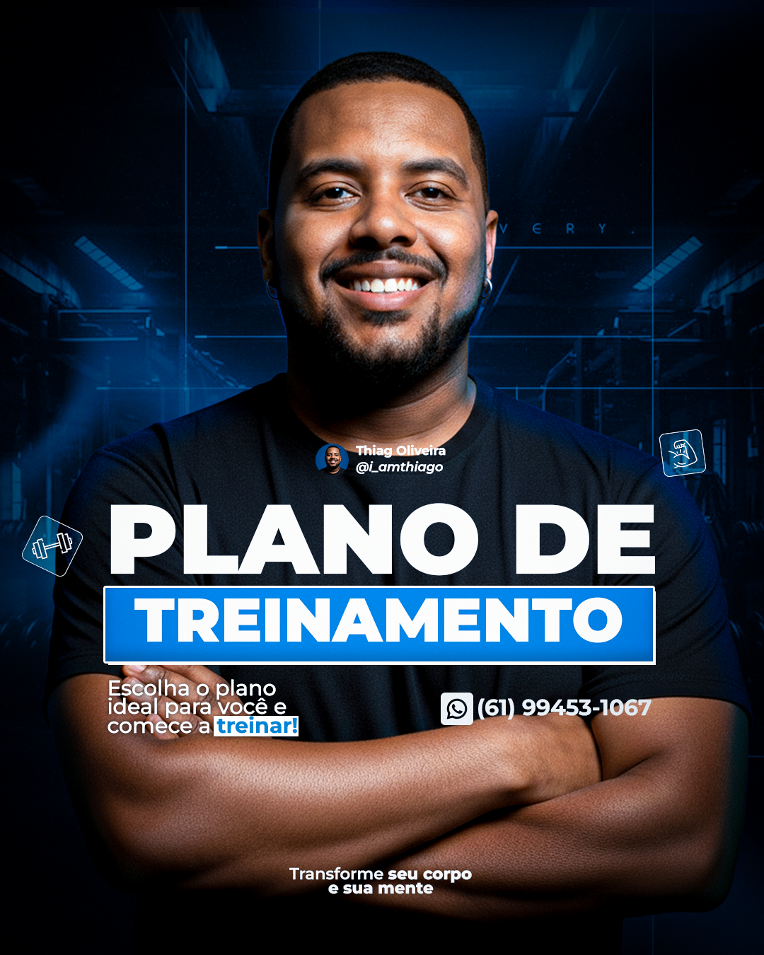 Personal Trainer Thiago, Personalized training, online fitness consulting.